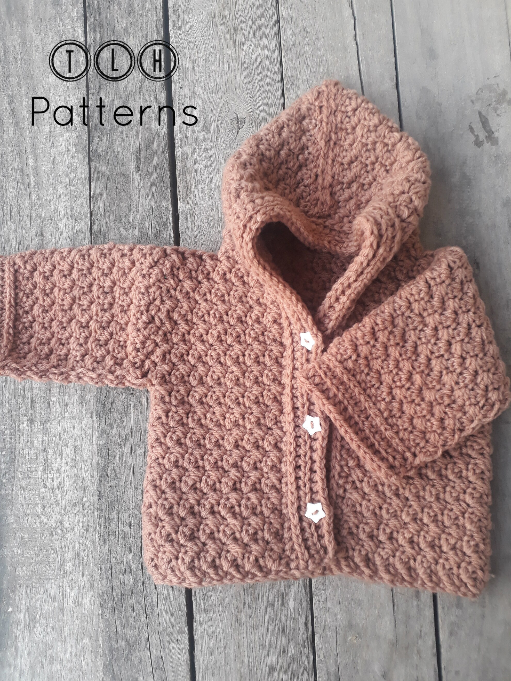 Crochet baby hooded cardigan pattern crochet baby sweater Etsy