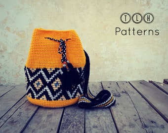 Crochet bag pattern, crochet tote, tapestry crochet bag pattern