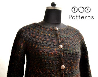 Crochet cardigan pattern, women's sweater pattern, crochet sweater pattern, Cassidy cardigan - pattern no 127