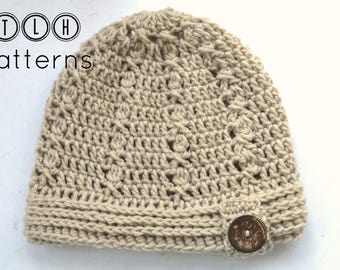 Crochet pattern, Crochet hat pattern, crochet adult hat pattern, beanie pattern, womens hat pattern, Betsy hat, pattern no. 84