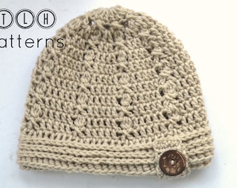 Crochet pattern, Crochet hat pattern, crochet adult hat pattern, beanie pattern, womens hat pattern, Betsy hat, pattern no. 84
