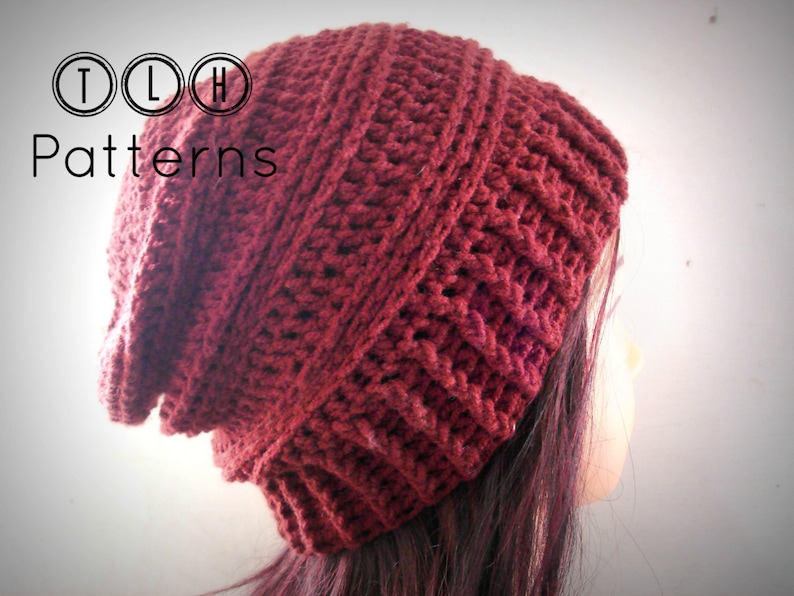 slouchy hat pattern 36 adult size 