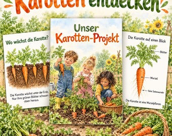 Morotsprojekt för dagis och förskola | Läromedel med livliga illustrationer, recept och displayer