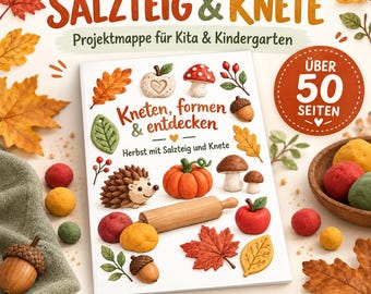 Höstprojekt för dagis och förskola | Saltdeg, Play Dough, Doftande Play Dough, Lekmattor och Mallar | 50+ Sidor PDF Nedladdning