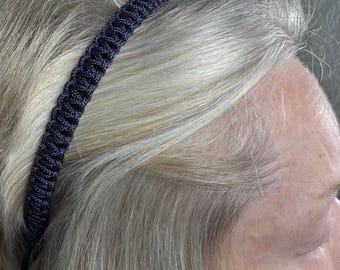 Classic Signature Navy Blue Paracord Hairband