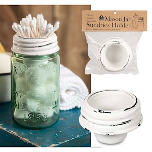Mason Jar Tapered Cup Lid - White  Lid Only  Farmhouse
