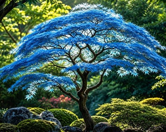 Rare Blue Japanese Maple Seeds (Acer palmatum) for Bonsai, Ornamental Garden Trees