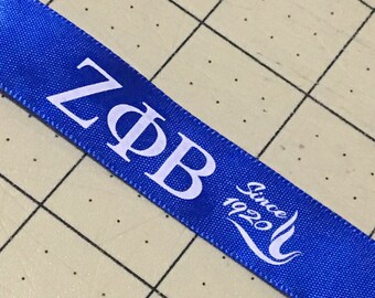 7/8 Inch Blue Zeta Phi Beta Sorority Grosgrain Ribbon - Etsy