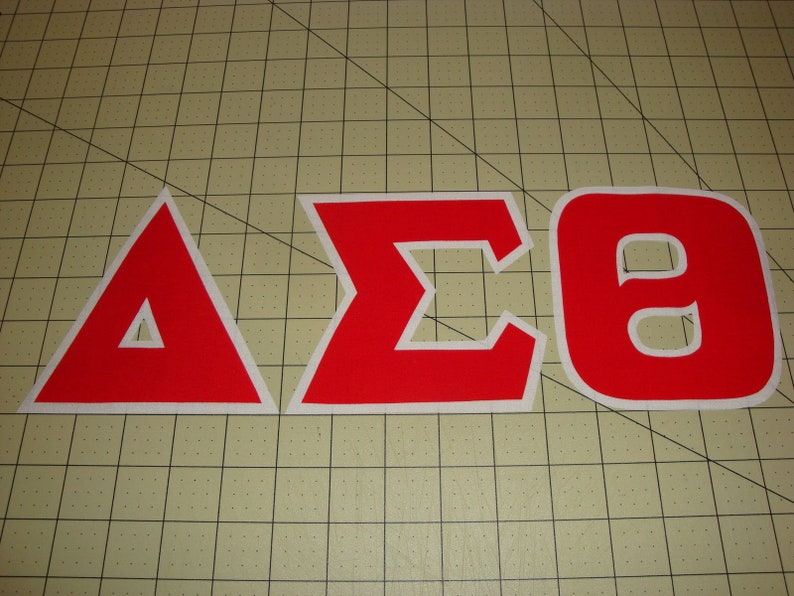 DST Sorority NO SEW 5 Inch Greek Sorority Iron on Letters Etsy