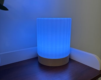Pineland Ridge Lamp | Modern Ambient Ruffled 3D Printed Table Lamp | Mood Light