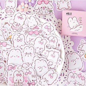40 Niedliche Hasen Sticker, Schreibwaren Sticker, Flake Sticker