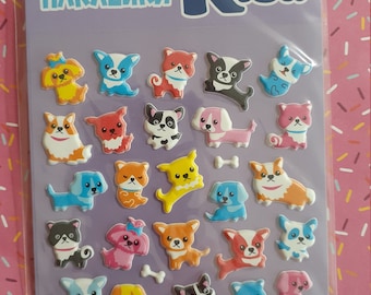 Puffy 3D Puppy Dog Stickers para scrapbooking DIY / deco pegatinas lindos personajes kawaii