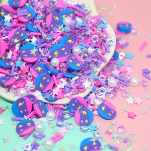 Galaxy Sprinkle Mix,Polymer Clay Fake Sprinkles, Decoden Funfetti