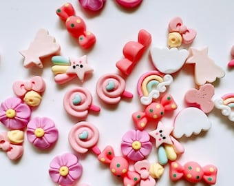 10 Kawaii mix, Cute  Flatback Cabochon Resin