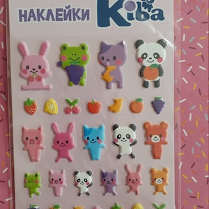 Puffy 3D  Animal Stickers for scrapbooking DIY / deco stickers cute kawaii characters