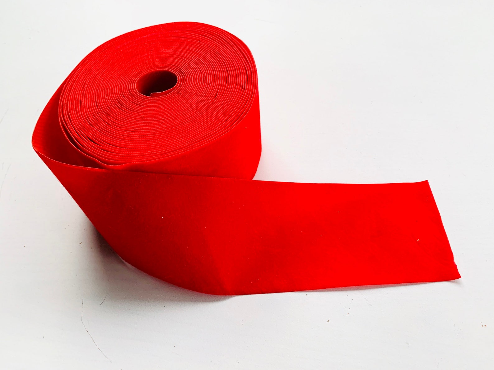Cinta de terciopelo rojo brillante cortada a medida Etsy España
