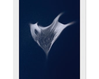 Mushroom Sporeprint- Matte Paper Wooden Framed Poster: Ready-to-Hang, 13x18 cm (5x7")