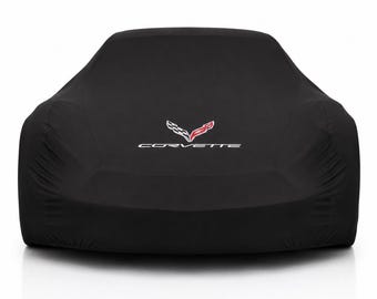 Housse de voiture sur mesure pour Chevrolet Corvette, utilisable à l'intérieur comme à l'extérieur. Respirante, elle protège de la poussière, de l'eau et des rayures.