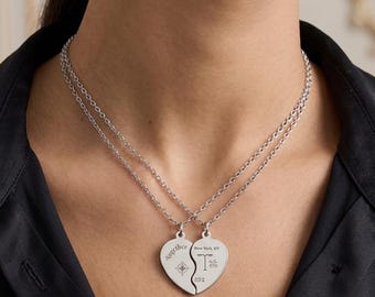 Personalized Break-Apart Heart Necklace