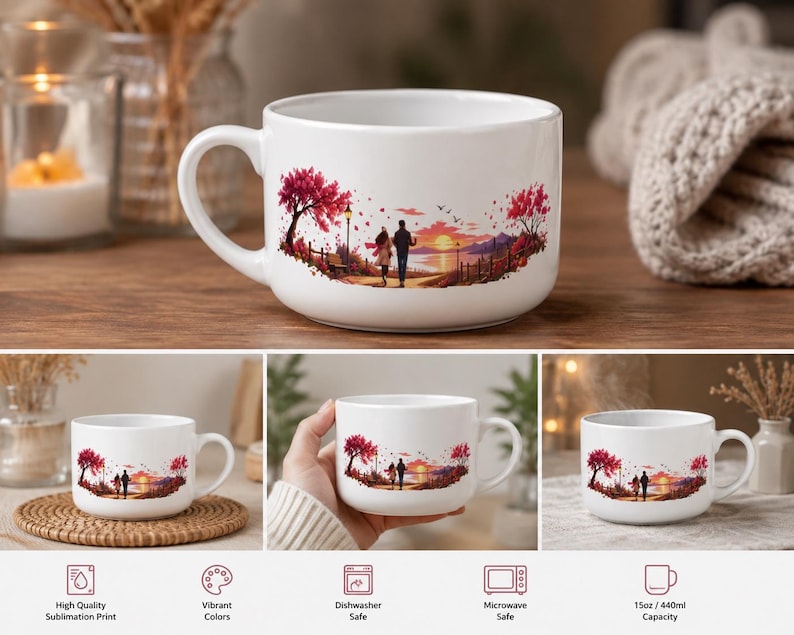 Together at Sunset Latte Mug