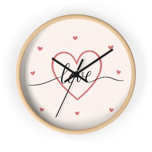 Wooden Heart Wall Clock