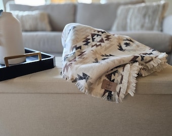 Southwest Inspired Wool Throw Blanket