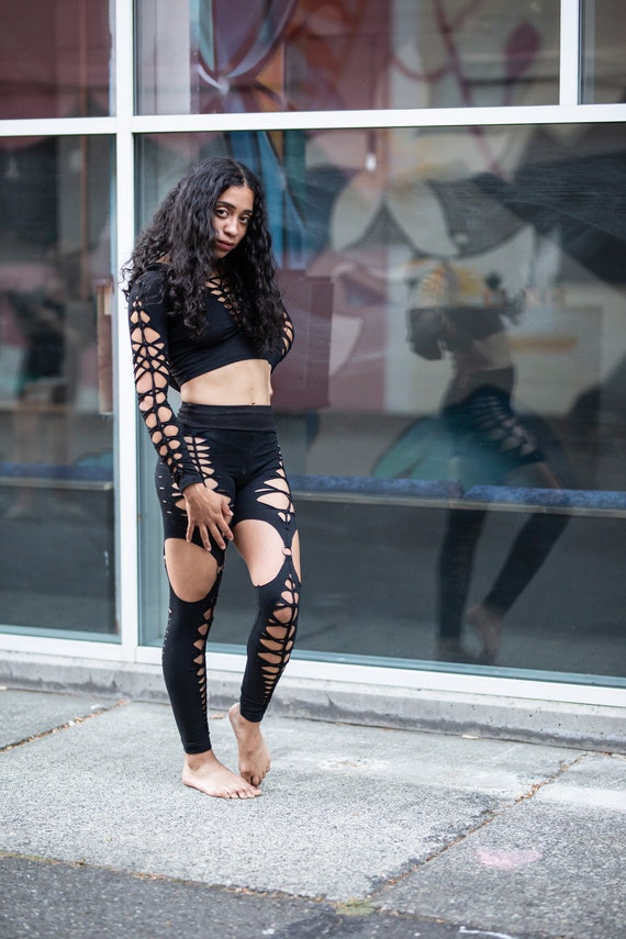 Garter Braided Yoga Leggings Boho 