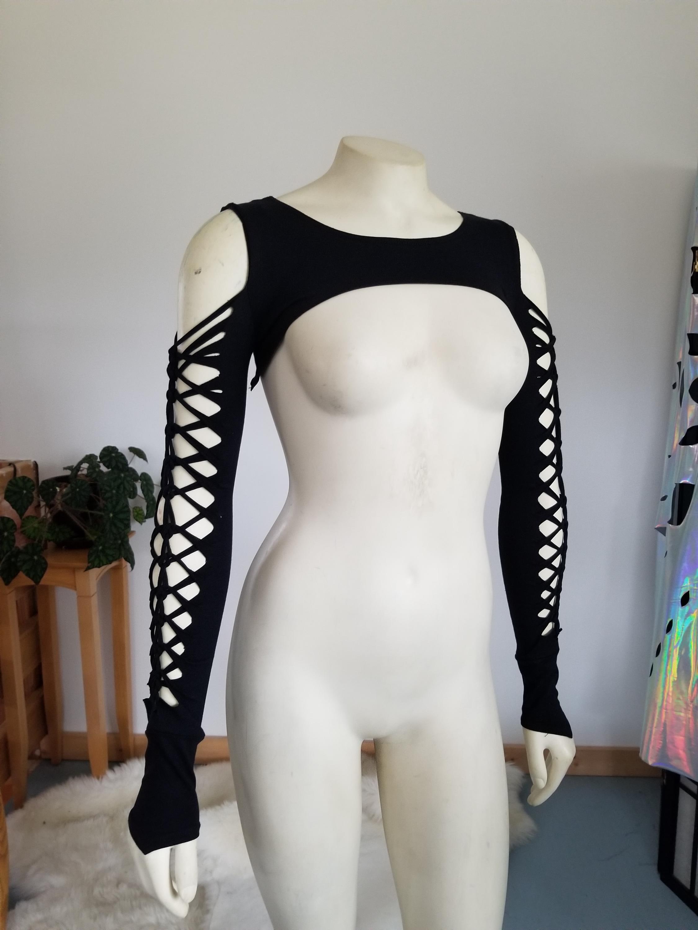 sexy football clothes Devil Fashion Men Streetwear Black Gothic Punk Ripped Fishnet Short Sleeve  Shirt main image 0