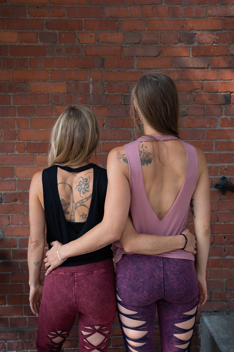 Key Hole Flowy Braided Racerback Tank image 9