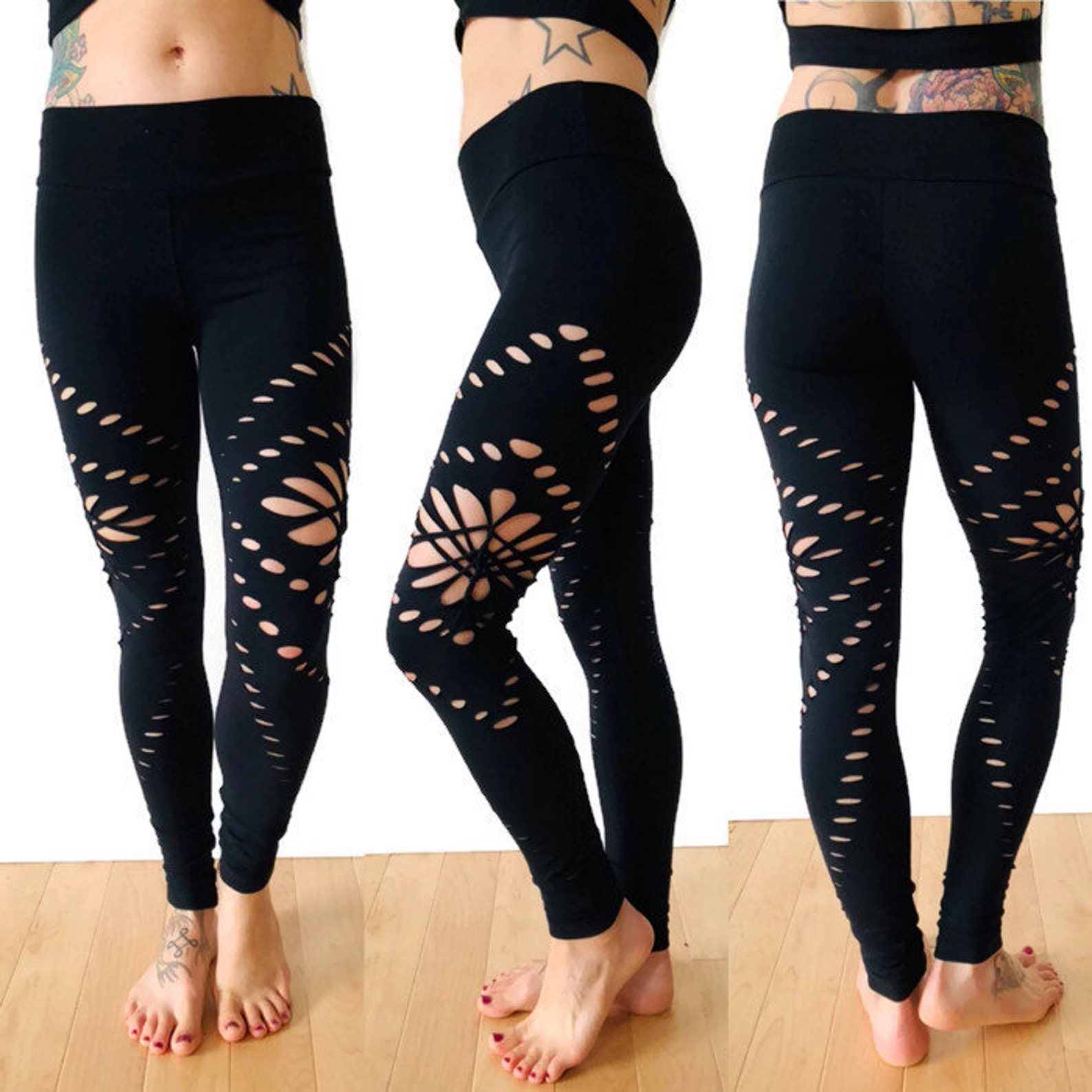 Braided Yoga Leggings PYRAMID Festival Etsy