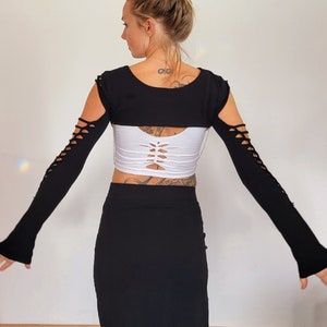 Ethereal Long Sleeved Chain Shrug Braided Shirt/Festival//Yoga//Boho image 6