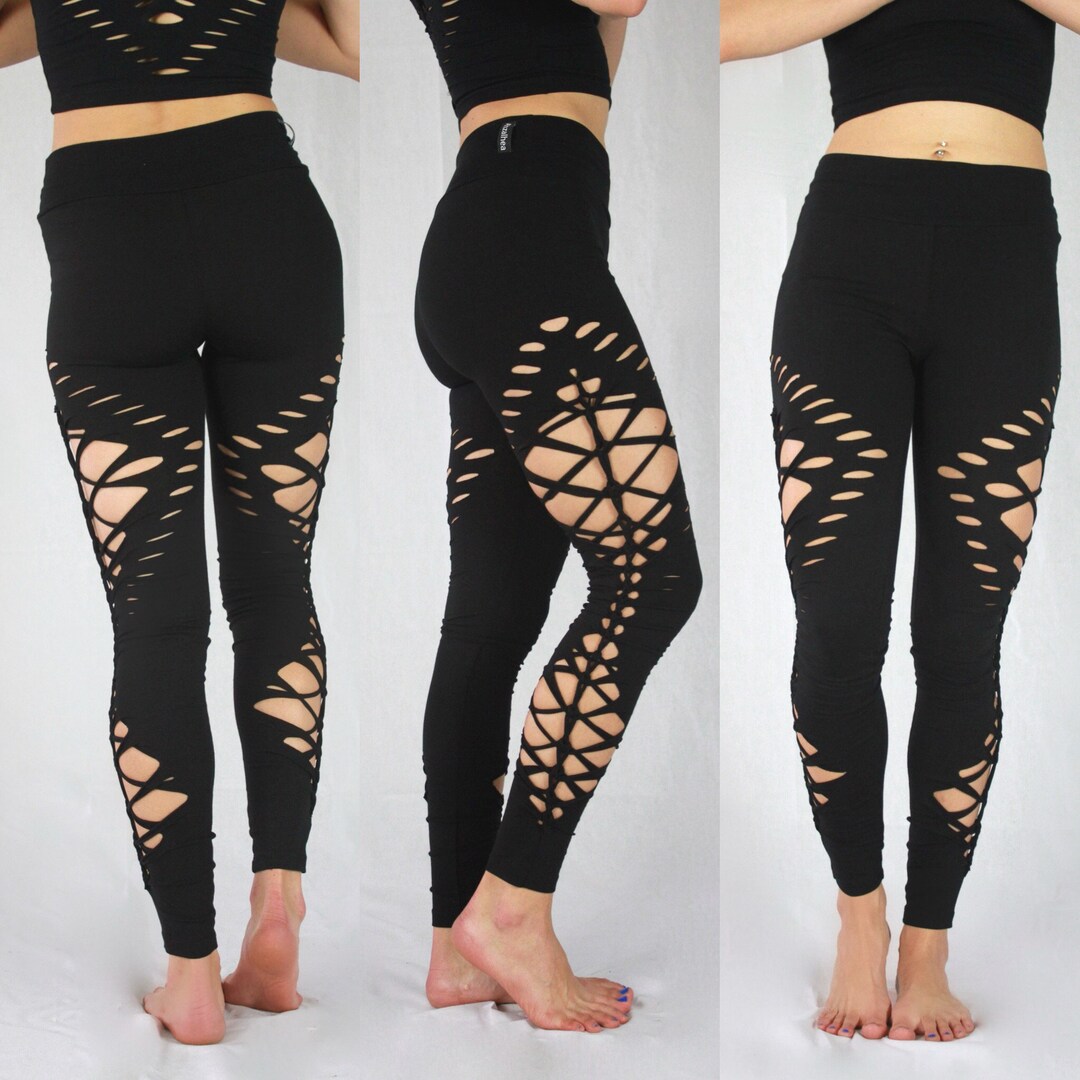 Warrior Braided Yoga Leggings, Festival Clothing, Hoop Fashion, Ripped  Leggings, Womens Leggings -  Sweden