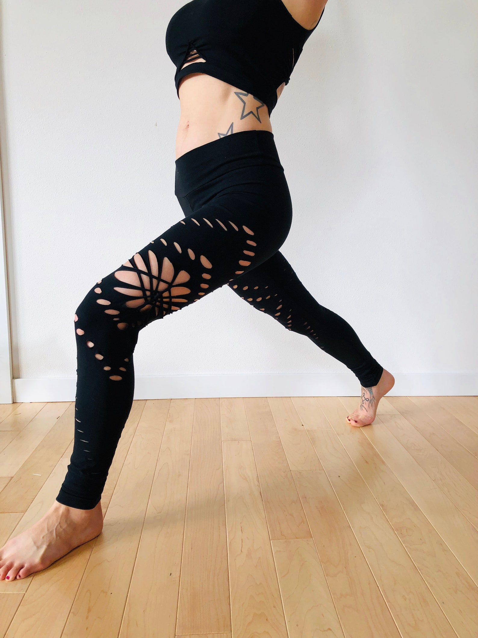 Braided Yoga Leggings PYRAMID Festival Etsy