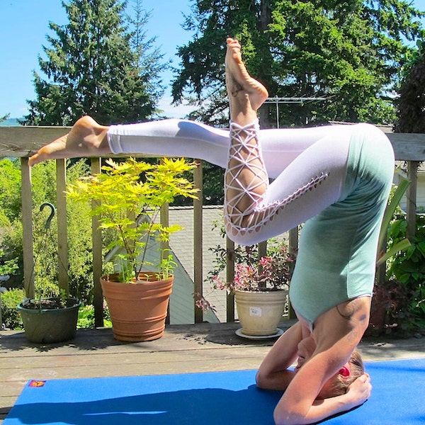 Braided Legging tights//Yoga//Festival white