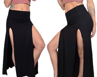 Bamboo Slit Skirt, festival clothing