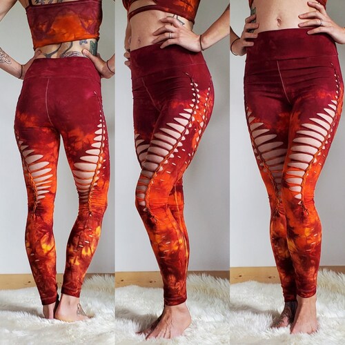 Yoga Braided Leggings Sexy Women's Leggings Hand Dyed - Etsy