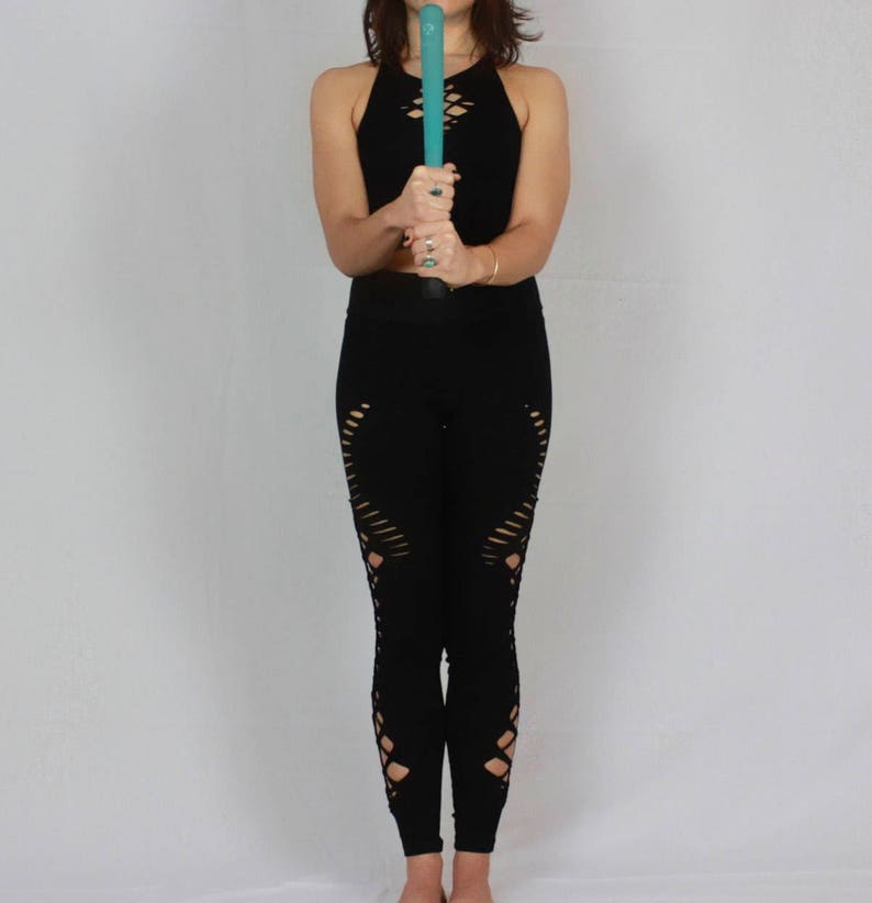 Braided Yoga Leggings PIXIE gift for her festival leggings image 4