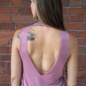 Key Hole Flowy Braided Racerback Tank image 3