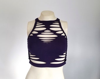 Sacred Heart Braided Crop Tank Top