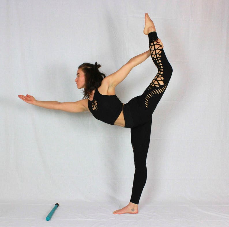 Braided Yoga Leggings PIXIE gift for her festival leggings image 1