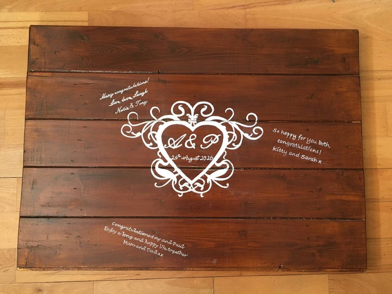 Wooden Wedding Guest Message Board Etsy