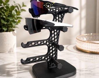 Modern Eyeglasses Holder Stand | 3D Printed Glasses Organizer | Minimalist Nightstand and Desk Eyewear Display | Gift for Men and Women