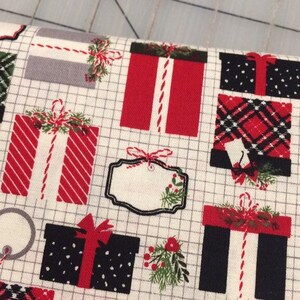 Christmas Delivery Presents in Cream - Continuous Yardage Sold by the Half Yard