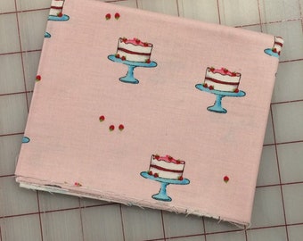 FAT QUARTER cut of What's Cooking - Strawberry Delight in Pink by Michael Miller