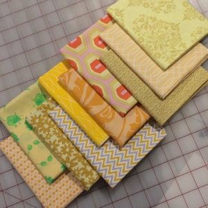 10 Yellow Blenders - Fat Quarter cuts - #25