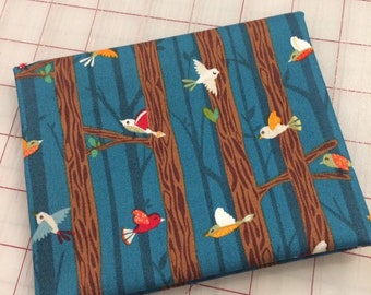 FAT QUARTER cut of Bear Camp - Birds on Branches in Dusk by Whistler Studios for Windham Fabrics