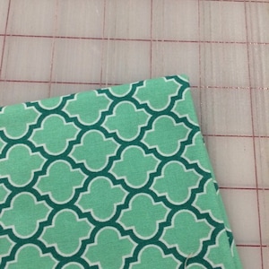 Joel Dewberry - Fat Quarter - Lodge Lattice - True Colors Turquoise - green quilting weight cotton fabric