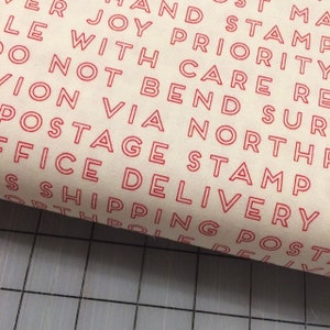 Christmas Delivery - Text in Cream by Carta Bella - Continuous yardage available, sold by half yard