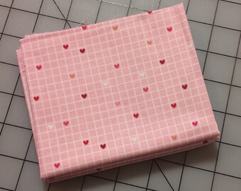 Riley Blake - Lovebugs Collection FAT QUARTER cut of Grid in Pink C5053