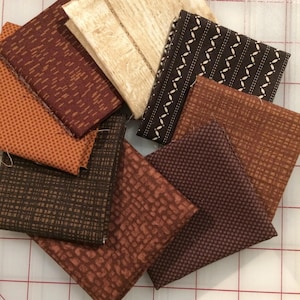 Brown Blender Fabrics - 8 Brown Fat 16 - Designer Fabrics - Set #230